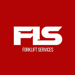 Logo de Forklift Services, con letras blancas en tipografía moderna y un ícono de grúa horquilla de color blanco.